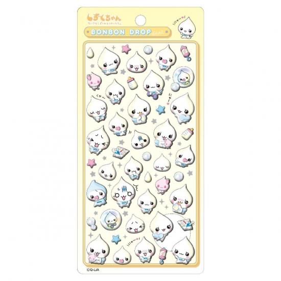 しずくちゃん　ちいさなしずくのようせいたち　ボンボンドロップシール　ボンボンドロップ　ボンドロ　BONBON DROP Seal　みるみるちゃん（白）