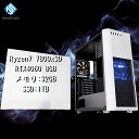 スモールラボ AMD Ryzen7 7800x3D / RTX4060 8GB ゲーミングPC WiFi Bluetooth DVDドライブ SSD M.2 NVME 1TB メモリ DDR5 32GB ホワイト 白(2)