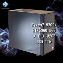 スモールラボ AMD Ryzen7 9700x / RTX5060 8GB コスパ最強 ゲーミングPC SSD M.2 NVME 1TB メモリ DDR5 5600MHz 32GB 無線LAN機能 WiFi6E Bluetooth5.3