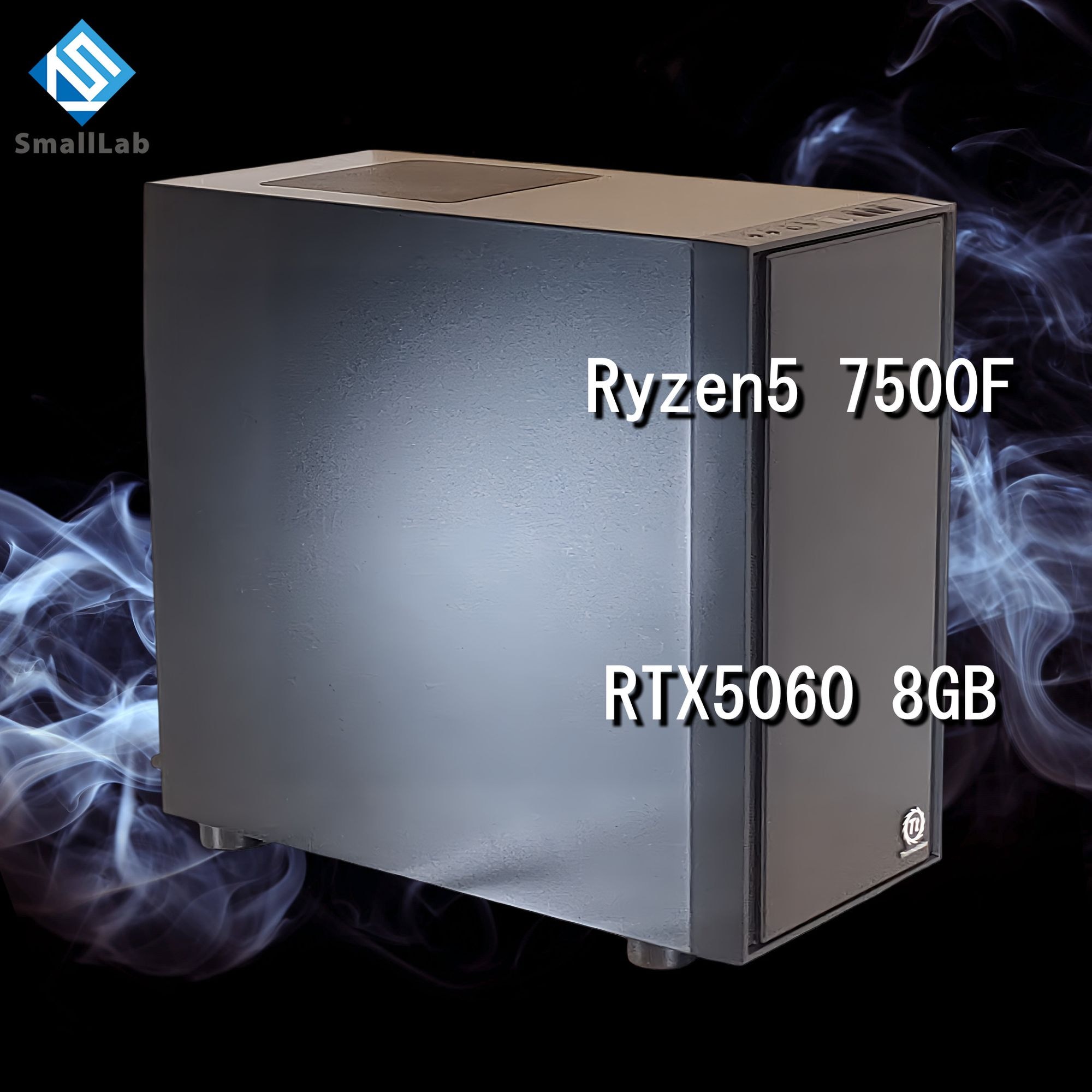 スモールラボ AMD Ryzen5 7500F ／ RTX5060 8GB コスパ最強 ゲーミングPC Windows11 Home SSD M.2 NVME 1TB メモリ DDR5 4800MHz 32GB 無線LAN機能 WiFi6E Bluetooth5.3