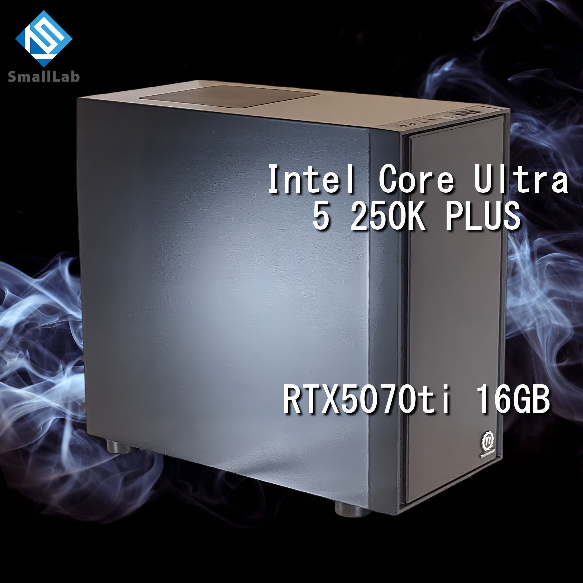 スモールラボ Intel Core Ultra 5 250K PLUS ／ RTX5070ti 16GB コスパ最強 ゲーミングPC Windows11 Home SSD M.2 NVME 1TB メモリ DDR5 4800MHz 32GB 無線LAN機能 WiFi6E Bluetooth5.3