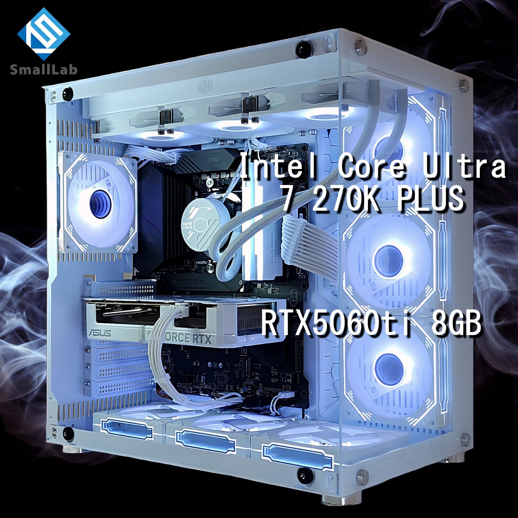 スモールラボ Intel Core Ultra 7 270K PLUS ／ RTX5060ti 8GB ガラス2面ATX ゲー...