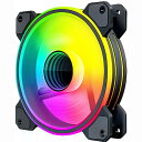 【スモールラボ】COOLMOON PCケースファン1枚 120mm 4pin PWM LED ARGB 5v 3pin インフィニティ—ミラー