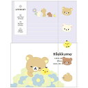 【サンエックス】リラックマ レターセット(BASIC RILAKKUMA Flower・ホワイト)【LH83601 発売済・在庫品】