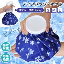 スプレー付き2way総柄アイスバッグ選べる3サイズ 氷嚢 氷のう ひょうのう アイシング アイシングバッグ アイスバッグ 大きめ 小さめ スポーツ 運動 怪我 救急 冷却グッズ 熱中症 暑さ対策 ひんやり 冷感(4)