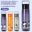 \本日店内EVENT/ スヌーピー★530mlハンドル付きクリアボトル ドリンクボトル マイボトル 水筒 500ml 透明 ボトル キャラクター snoopy プラスチック 軽量 直飲み おしゃれ かわいい スポーツ 洗いやすい