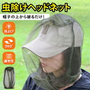 送料無料 帽子の上から被るだけ!虫除けヘッドネット 虫除け 虫よけ 防虫 虫 虫よけネット 防虫ネット ヘッドネット フェイスガード アウトドア レジャー キャ...