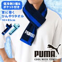 \本日店内EVENT/ 送料無料 保冷剤付きPUMAパイルクールネックタオル ネッククーラー マフラータオル クールタオル 保冷剤入れ 子供 メンズ 大人 プー...