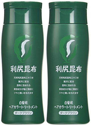 自然派clubサスティ 利尻昆布ヘアカラートリートメント白髪染め　200g×2本(ダークブラウン)