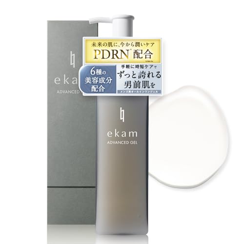 【ekam】エカムアドバンスドジェル 150ml_メンズ オールインワンジェル_今から始める未来の肌ケア_PDRN 保湿 化粧水 美容液 乳液