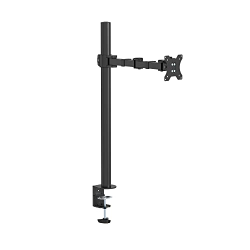 グリーンハウス クランプ式 液晶ディスプレイアーム 17〜32インチ対応 耐荷重〜8kg 高さ805mmのロングポール 水平可動 3年 GH-A