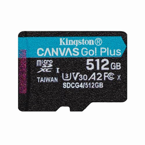 Kingston 512GB microSDXC Canvas Go Plus Gen4 200MB/秒 A2 U3 V30 アダプタ付き SD