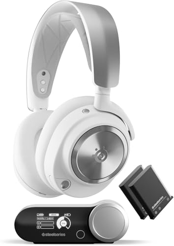 SteelSeries ゲーミングヘッドセット ヘッドホン Arctis Nova Pro Wireless White 軽量 無線 ワイヤレス