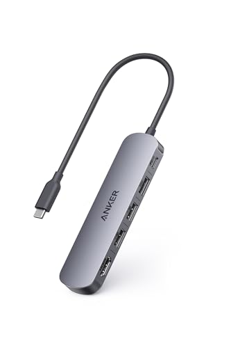 Anker USB-C ハブ (5-in-1 4K HDMI) グレー 100W USB PD対応 4K HDMIポート5Gbps 高速データ転