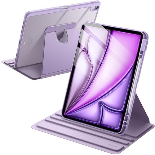 樂天商城 - JETech 回転ケース iPad Air 13インチ M3/M2（2025/2024）用 Pencilホルダー付き 360°回転保護 スタンド