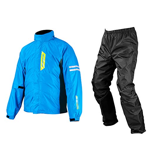 [KOMINE] バイク用レインウェア 03-539 メンズ Cyan Blue M