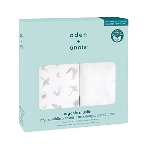 aden + anais エイデンアンドアネイ おくるみ マップスター 2枚セット 120×120cm オーガニックコットン スワドル SWAD