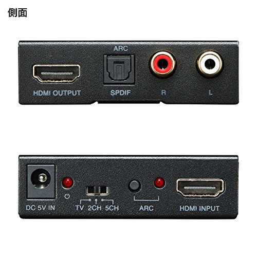 サンワサプライ(Sanwa Supply) HDMI信号オーディオ分離器(光デジタル/アナログ対応...
