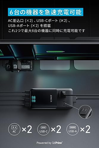 Anker Prime Charging Station (6-in-1 140W) 【独自技術Anker - angle 2