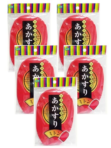 樂天商城 - オーエ あかすり ミトン 約縦18.8cm×横12.5cm×高さ0.9cm レッド 66210 5個セット