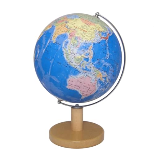 昭和カートン 地球儀 21-GM 行政図タイプ 球径21cm 木製台座