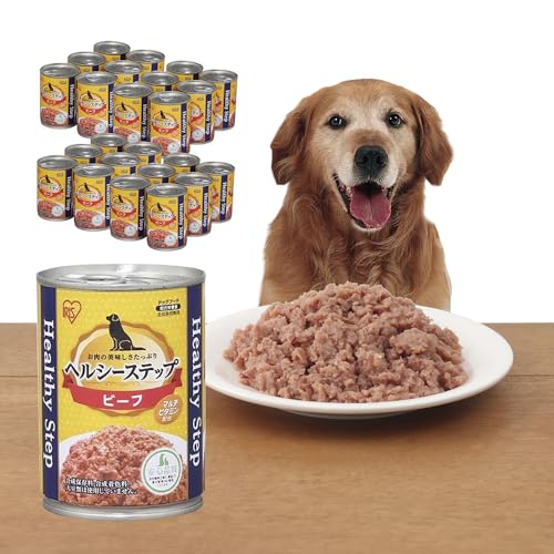 アイリスオーヤマ ヘルシーステップ ビーフ 犬用 (375g×6缶パック)×4個セット