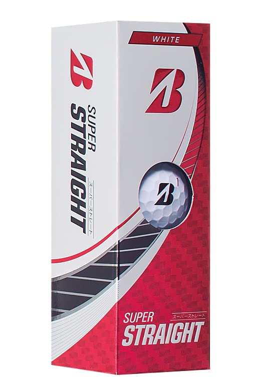 BRIDGESTONE(ブリヂストン)ゴルフボール SUPER STRAIGHT 2023年モデル 12球入 ホワ...