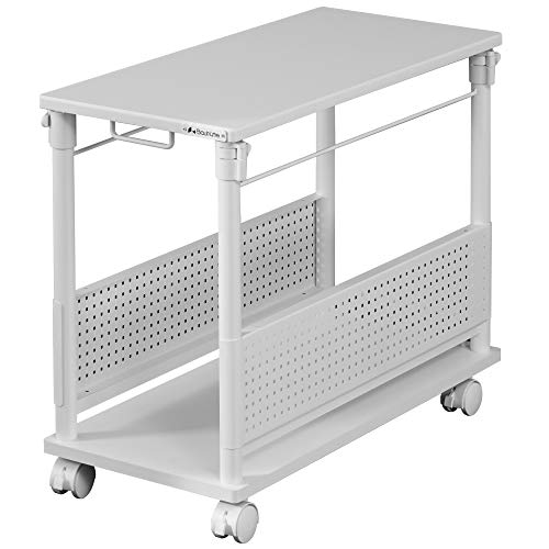 Bauhutte ( バウヒュッテ ) 昇降式 L字デスク スタンダード パソコンラック pcラック ( 幅 32 × 奥行 67 高さ 57~