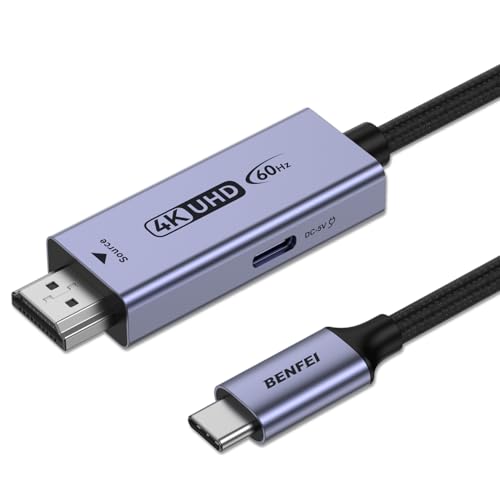 樂天商城 - BENFEI HDMI to USB-C ケーブル 1.8M 4K@60Hz、HDMI（ソース）からUSB-C（ディスプレイ）アダプター Mac