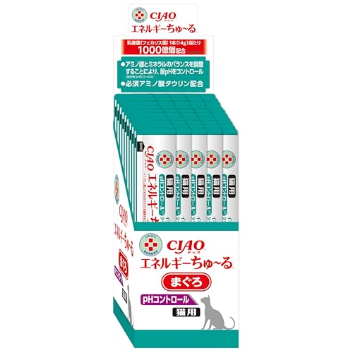 チャオ (CIAO) 猫用おやつ エネルギーちゅ〜る 乳酸菌1000億個 pHコントロール まぐろ味 14グラム (x 50本)