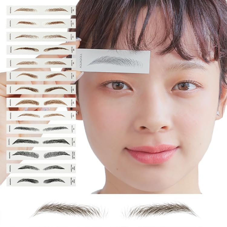 [AQUADOLL(アクアドール)] 眉 眉毛 アートメーク メイクシール ティント プチプラ 眉毛 ステッカー 15枚セット 日本企画 当社オ