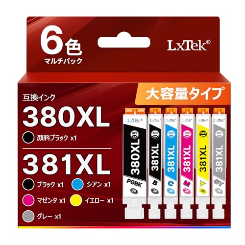 樂天商城 - LxTek BCI-381XL BCI-380XL 互換インクカートリッジ 6色セット 大容量タイプ キャノン用 インク 380 381 Can