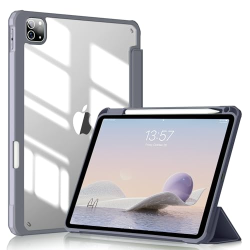 樂天商城 - KenKe iPad Pro 11 ケース 2022/ 2021/ 2020 透明バックカバー 軽量 薄型 傷つけ防止 PU合成レザー Appl