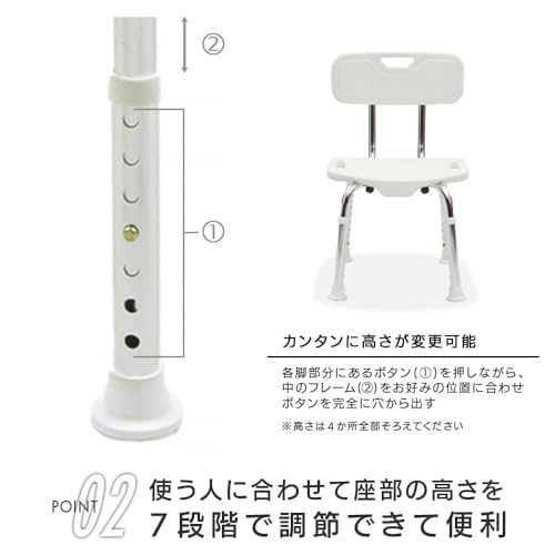 山善(YAMAZEN) コンフォートシャワーチェア グリーン YS-7003SN(GR)