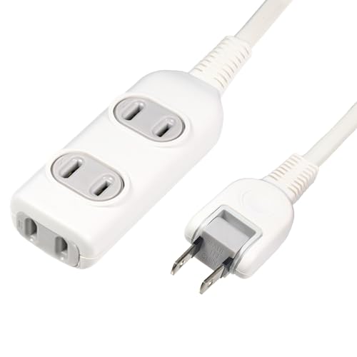 エルパ(ELPA) 延長コード 10m 3個口 電源タップ スリム 安全設計 トラッキング防止プラグ 家庭用 事務所 掃除 DIY 配線 ホワイ