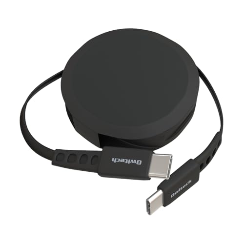 オウルテック 片引き巻取り式 USB Type-C to Cケーブル 90cm PD60W データ通信対応 温度センサー搭載 katamaki
