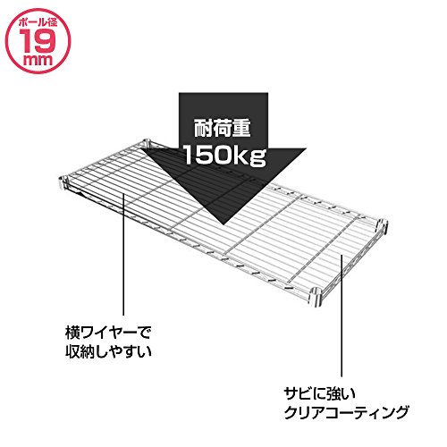ドウシシャ ルミナスラック スチールラックパーツ スチール棚板 幅79.5×奥行34.5cm...