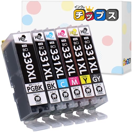 大容量 インクのチップス キヤノン用 BCI-330XL BCI-331XL 互換インク 331/330 6MP 6色マルチパック 発色の良いH