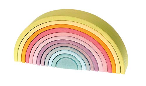 グリムGRIMM'S 玩具 おもちゃ 知育玩具 積み木 12pcs インテリア 見立て遊び 虹 レ...