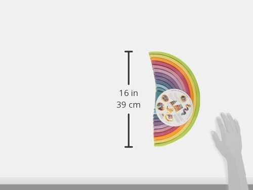 グリムGRIMM'S 玩具 おもちゃ 知育玩具 積み木 12pcs インテリア 見立て遊び 虹 レ...