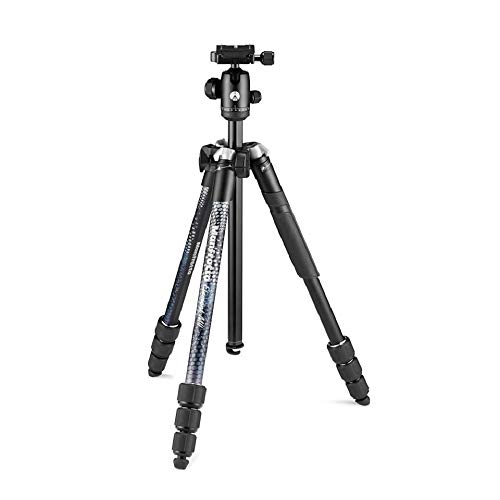 Manfrotto - マンフロット(Manfrotto) Element MII アルミ三脚 4段 黒 180°折りたたみ式 ツイストロック 最大耐荷重UNI/PdR