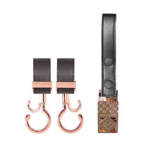 e.x.p.japon 2点セット バギーフック&シューズクリップ PKG-合皮ブラック 360度回転式 ベビーカーフック b-bhsc05