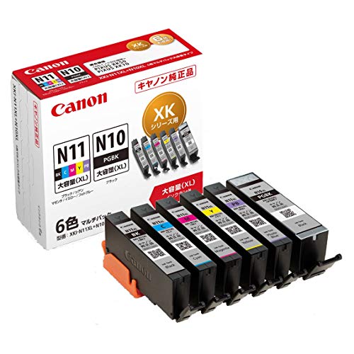 樂天商城 - キヤノン Canon 純正 インクカートリッジ XKI-N11XL(BK/C/M/Y/PB)+N10XL 6色マルチパック 大容量タイプ 長さ: