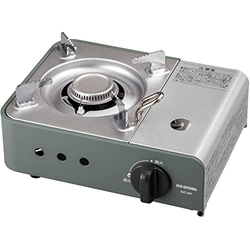 アイリスオーヤマ カセットコンロ 合金鋼 ミニ オリーブグリーン IGC-M1-G