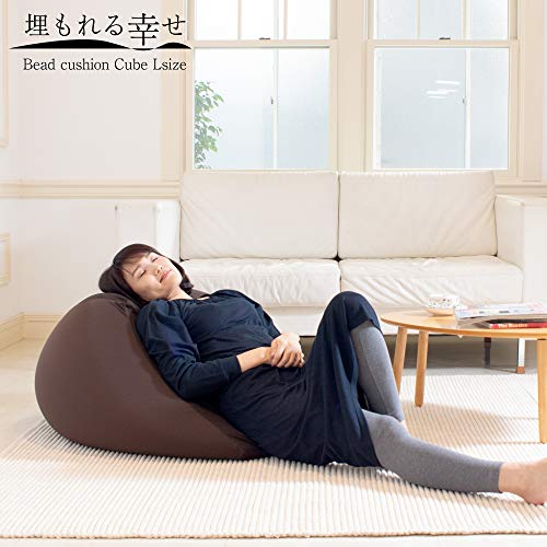 フレックス販売 ビーズクッション 埋もれる幸せ 日本製 2WAYキューブ ワインレッド Lサイズ アースカラー PCM-6512T WRD sn-mart-10076901 SNマート 楽天市場店 サンプル画像2