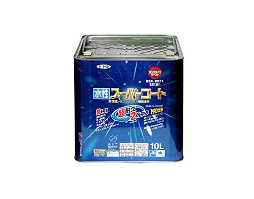 アサヒペン ペンキ 水性スーパーコート 水性多用途 アイボリー 10L