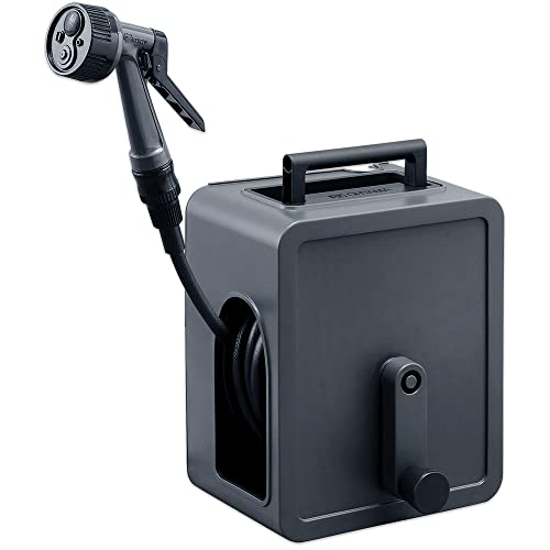 アイリスオーヤマ ホースリール 15m フルカバーコンパクトホースリール FCH-15MP ダークグレー 省スペース コンパクト 新商品 軽量