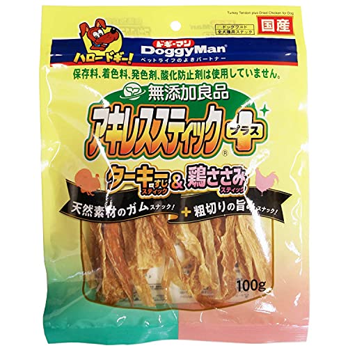 ドギーマンハヤシ 無添加良品 アキレススティック プラス 100g