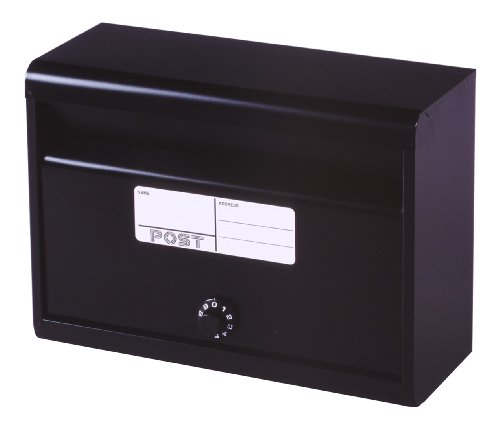 グリーンライフ ポスト 壁掛け【日本製】 スチール製 A4サイズ対応 ダイヤル錠 マットブラック FH-50DMBK