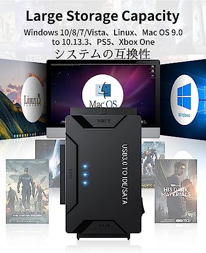 Runbod SATA USB 変換ケーブル 3.5インチ HDD IDE USB 変換ケーブル 2.5インチ HDD SSD IDE SATA